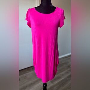 Vivid Pink T-shirt Dress